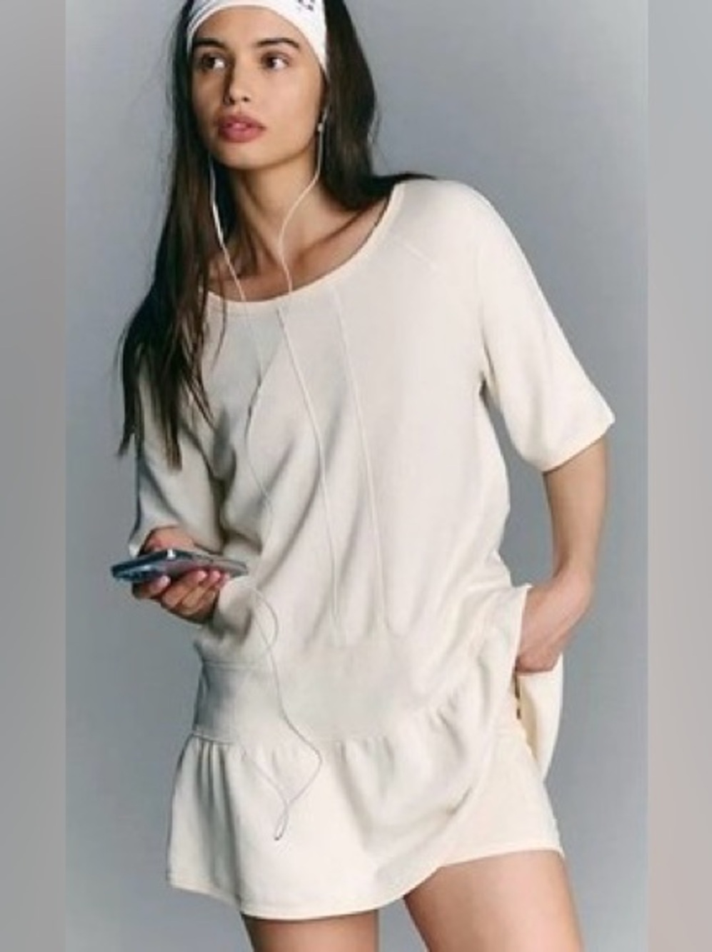 Last few!🎉 NEW Free People x FP Movement Elements Mini Dress in Ivory